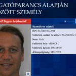 Májer Bálint körözés