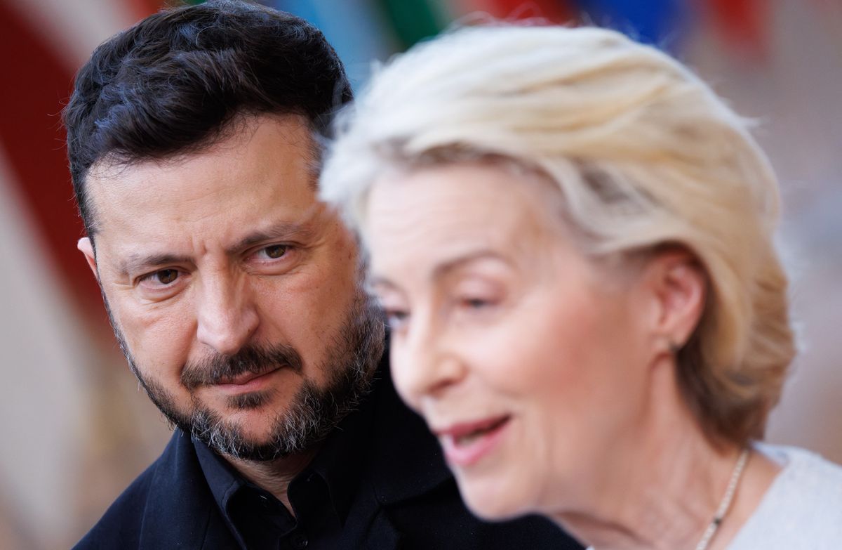 Zelenszkij és Ursula Volodimir Zelenszkij és Ursula von der Leyen